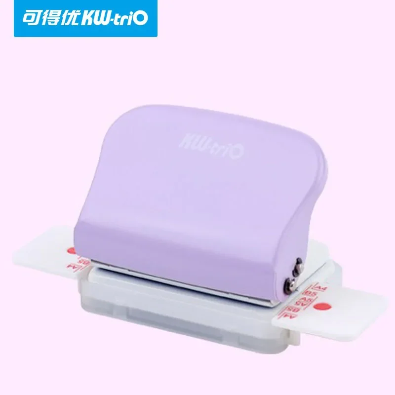 KW-TRIO 6-Hole Paper Punch Handheld 10 Sheet Metal Puncher Support Multiple 20/26/30 Hole Punching Stationery Office Supplies