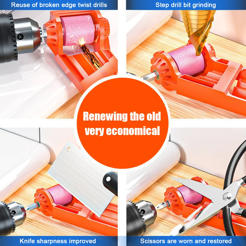 คอรันดัมบดล้อเจาะ Bit Sharpener เครื่องมือเจาะไทเทเนียม Powered ชิ้นส่วนเครื่องมือเจาะเล็บชุด Bits สำหรับ...