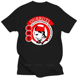 Cotton teeshirt fashion t shirts Durruti CNT - Viva la anarquia! viva la revolucion social! male o-neck short sleeve casual tops