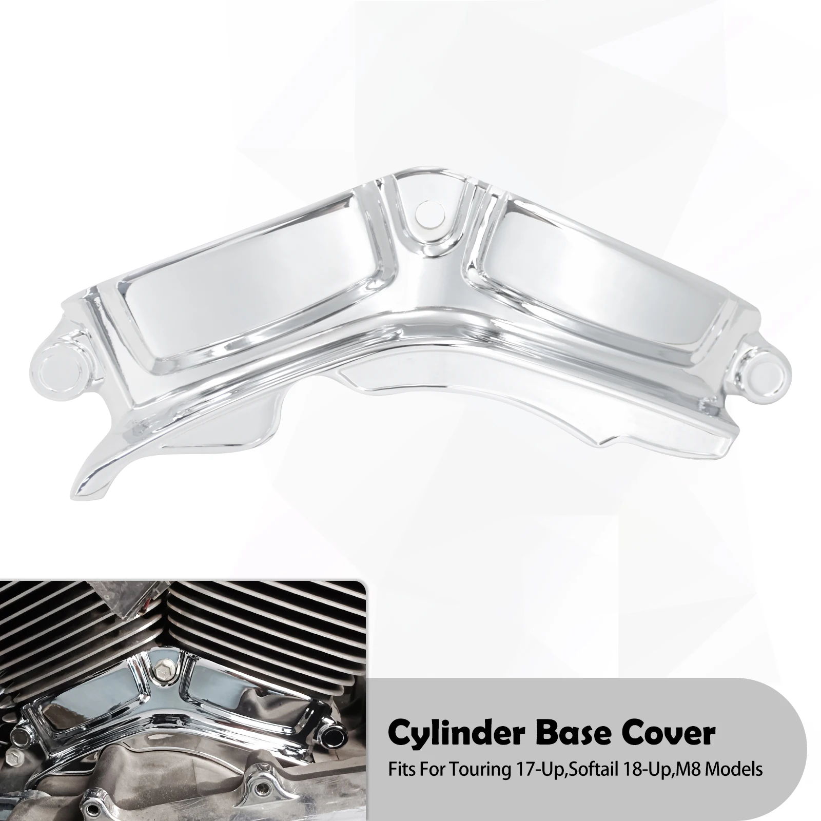 

Motorcycle Cylinder Base Cover Chrome For Harley Softail Breakout Fat Boy 2018-Up Touring Road Street Glide FLHR FLTRX 2017-Up
