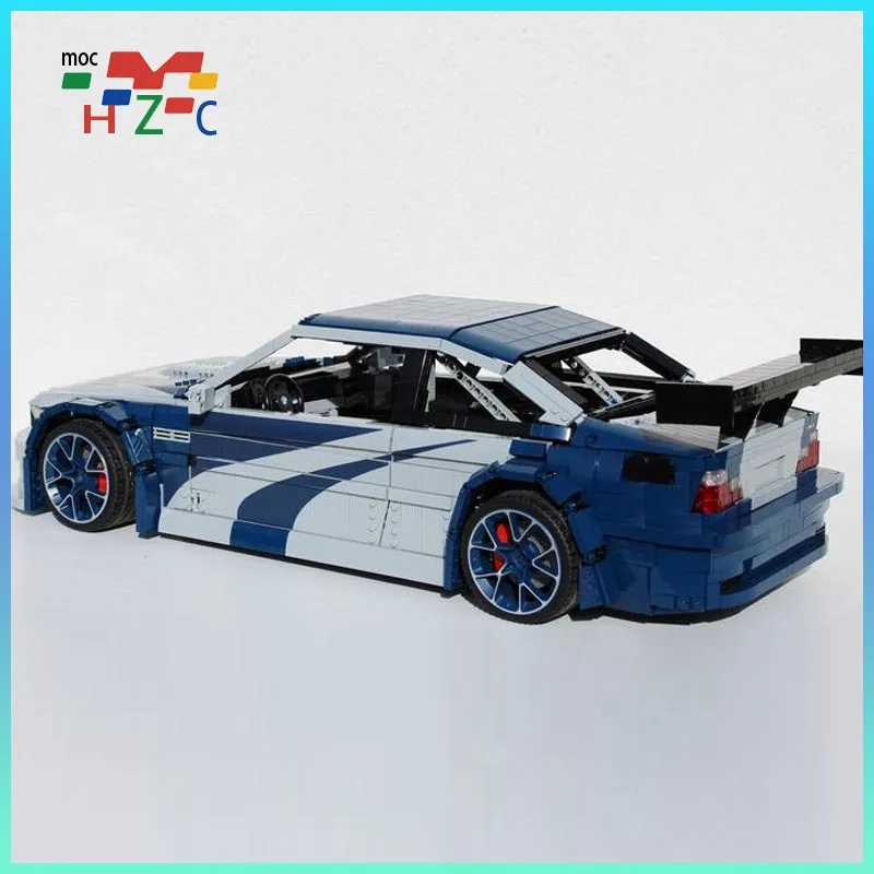 M3 E46 GTR Most Wanted - Remote Control Model Supercar Racing vehicle building blocks Toy Birthday gift MOC-142015