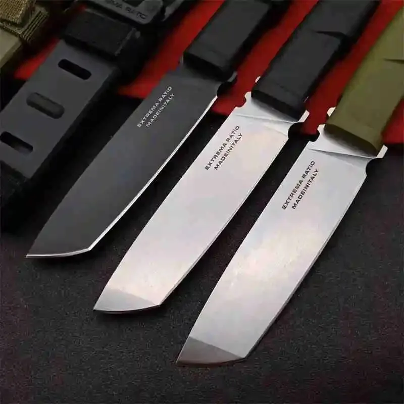 GIANT MAMBA Outdoor Fixed Blade Integrated Tactical Knife N690 Tool material 58-60HRC hardness nylon fiberglass sheath EDC  tool