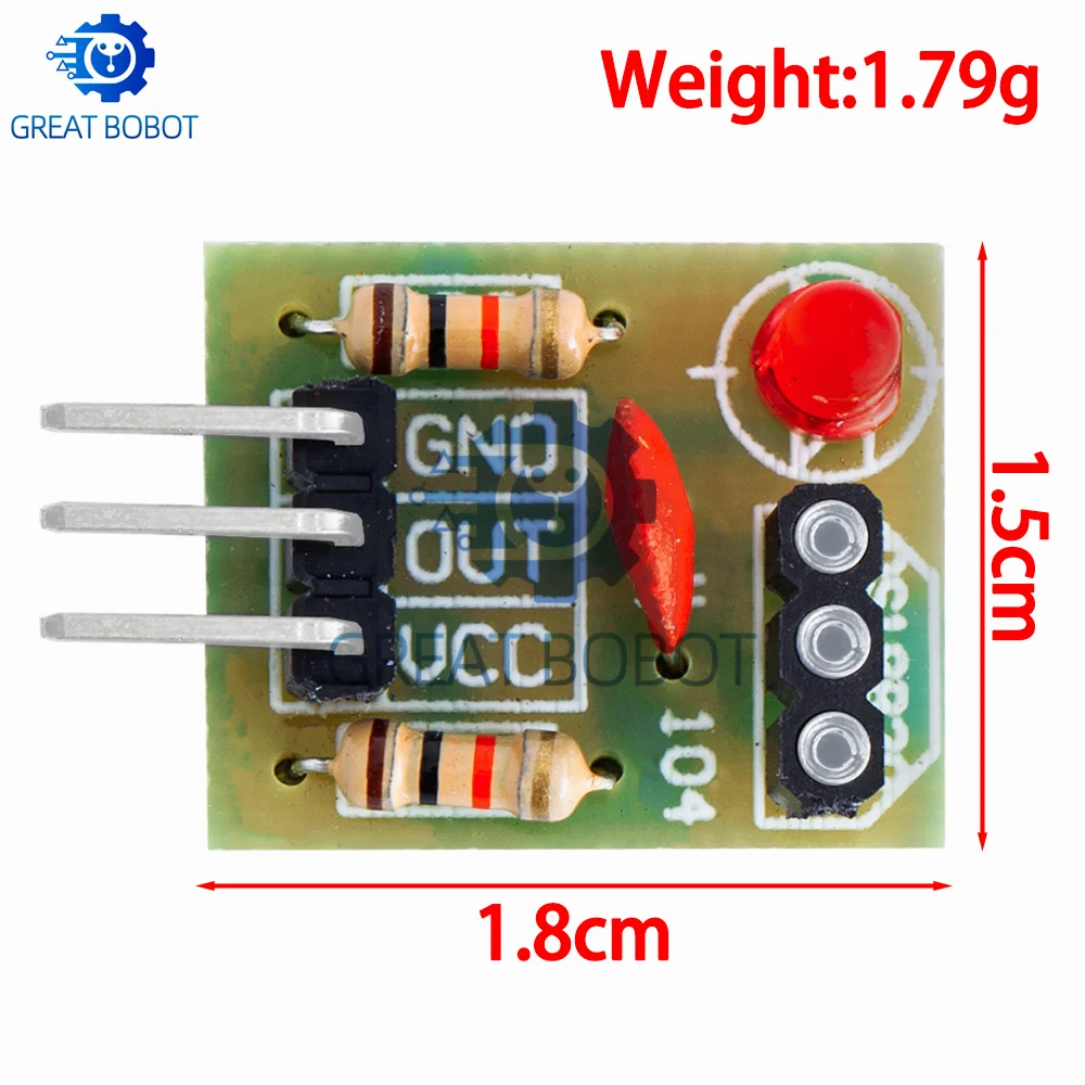 BS KY-008 650nm Laser Transmitter Module with Laser Sensor Module Non-Modulator Tube Laser Receiver Module Kit