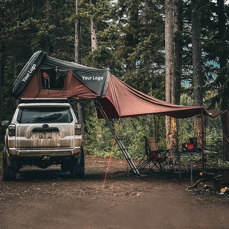 Roof Top Tent Camper Car 4X4 Ultralight Aluminium Shell Side Open Style Hard Shell Car Tent for Camping