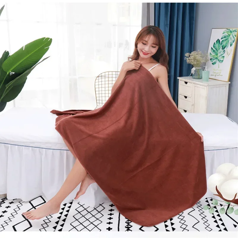 Large thick microfiber bath towel absorbent and quick-drying multifunctional swimming fitness sports beauty salon towel