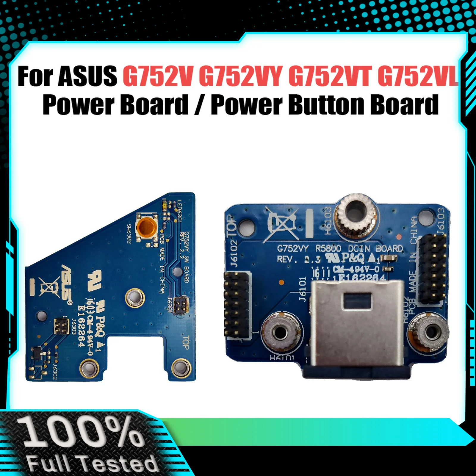 Original G752V For ASUS G752VY G752VT G752VL POWER DC IN Jack Board or POWER DC Button board Fast Ship