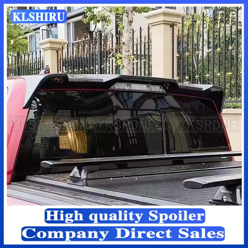 

For Ford Raptor F 150 F-150 F150 2015-2022 Year Roof Spoiler Black Carbon Fiber Look Rear Wing Sport Accessories Body Kit