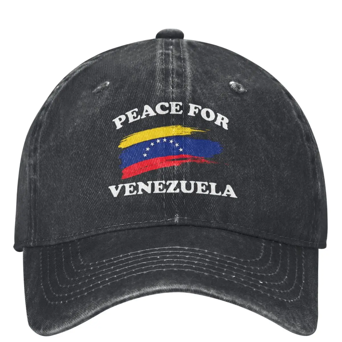 Pokój dla Wenezueli Wenezuelińska czapka typu Trucker Strój Casual Distressed Washed Dad Hat dla mężczyzn Kobiety Zajęcia Miękkie czapki Kapelusz