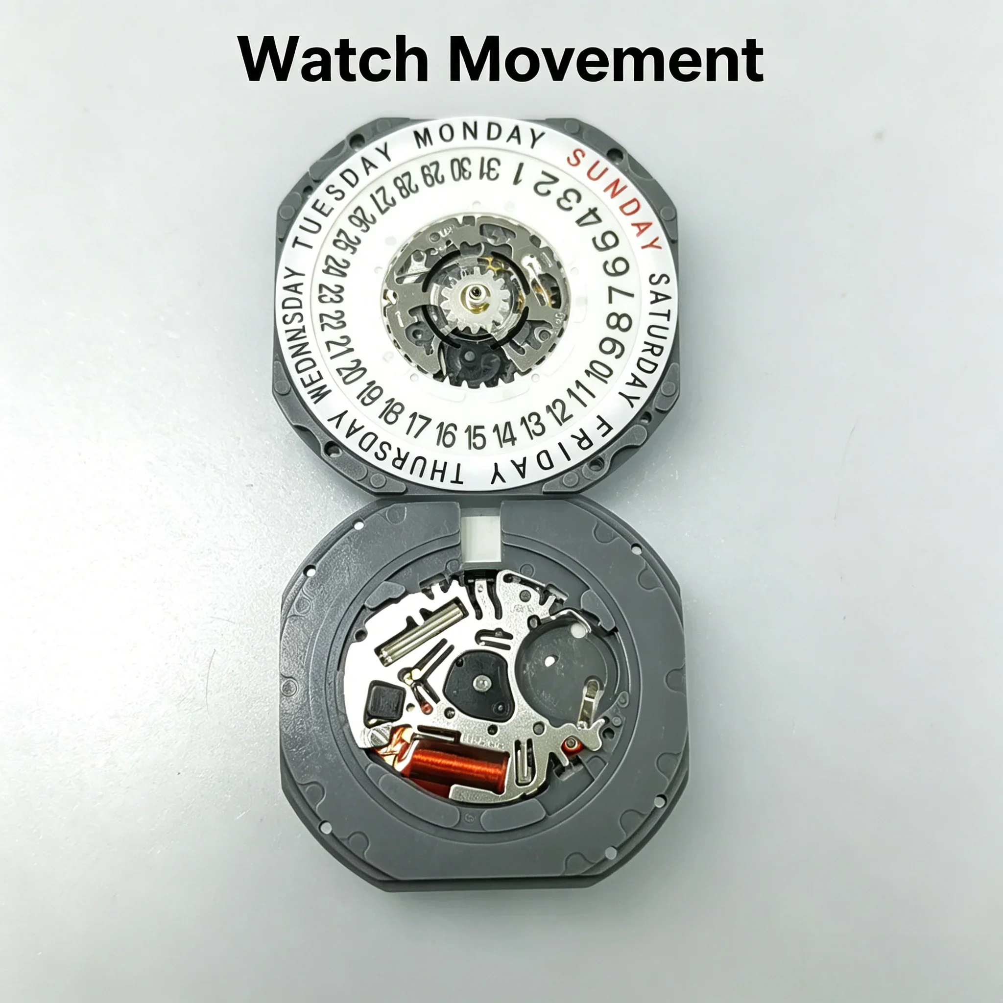 VJ55B quartz watch part with six scale position and dual calendar function practical accessory for daily watch assembly repair
