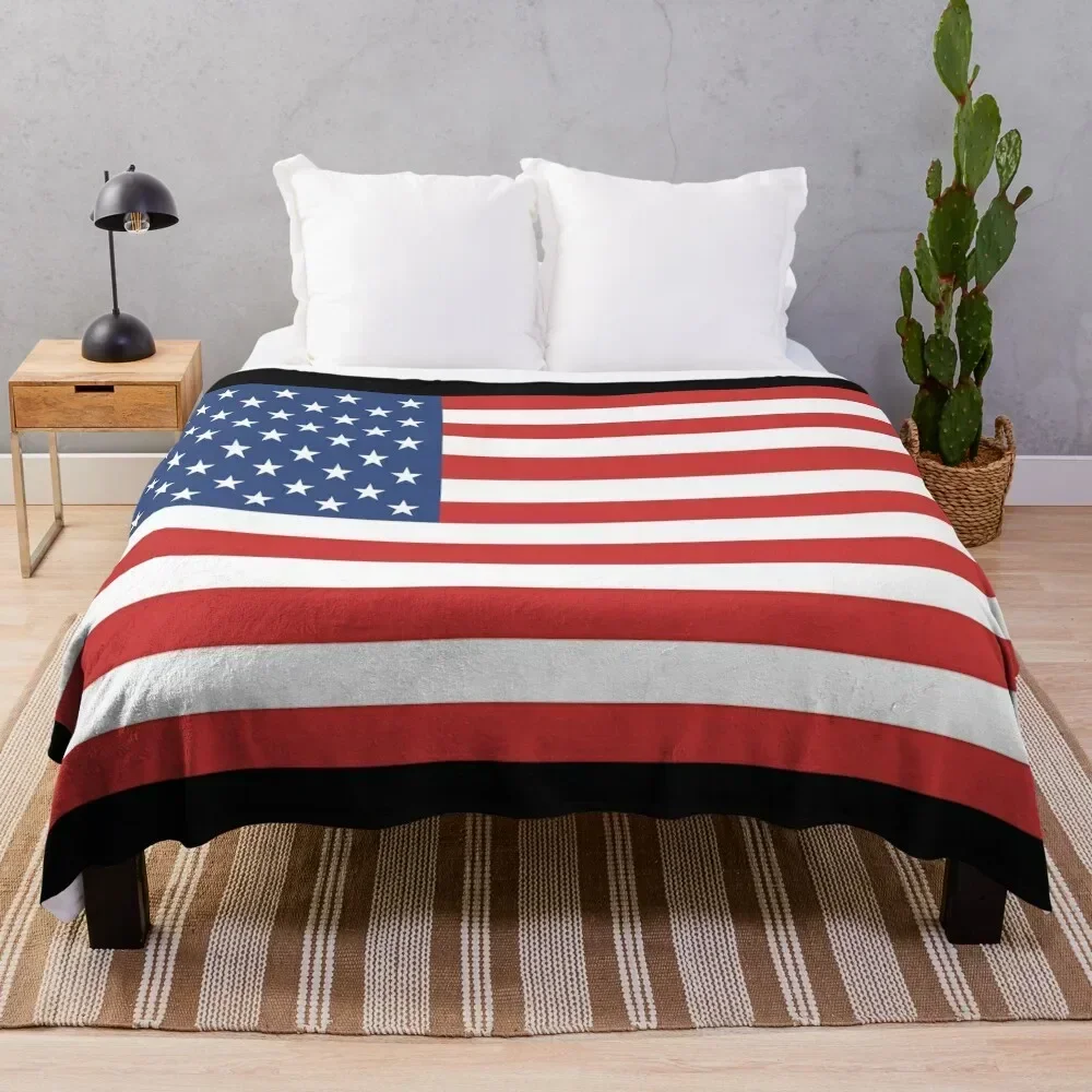 

the american flag pattern Throw Blanket Soft Cozy Blanket for Pet Kids Adults