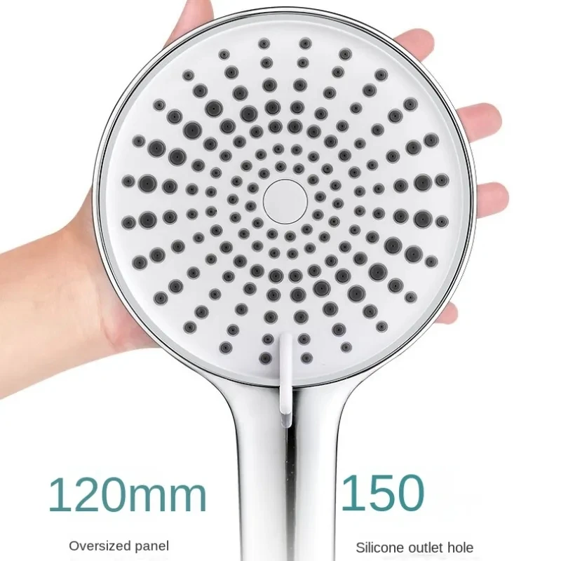 12CM Big Panel 5 Modes Handheld Shower Head Pressurized Water Saving Showerhead Rainfall Faucet Replacement Bathroom Accessories