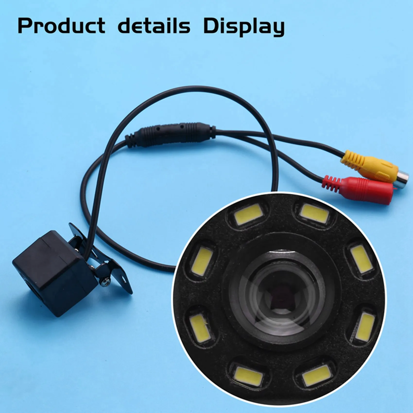 A10E-Car Rear View Camera Universal Backup Parking Camera 8 LED Night Visible Waterproof 170 Wide Angle HD Color Image