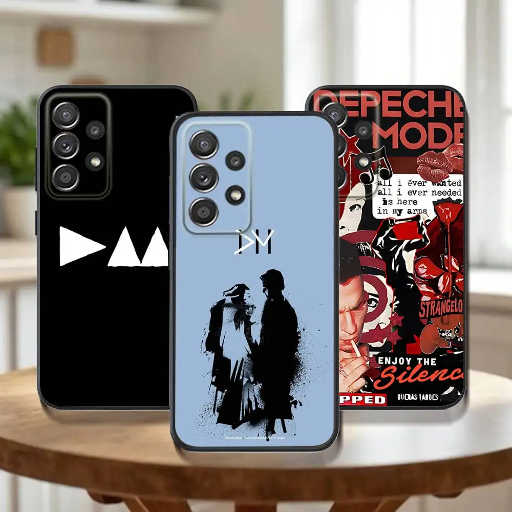 

D-Depeche ROCK Mode For Samsung Galaxy A73,52,32,71,41,53,31,72,22,5G,J7,Note,8,9 Soft Black Dust-proof Cover