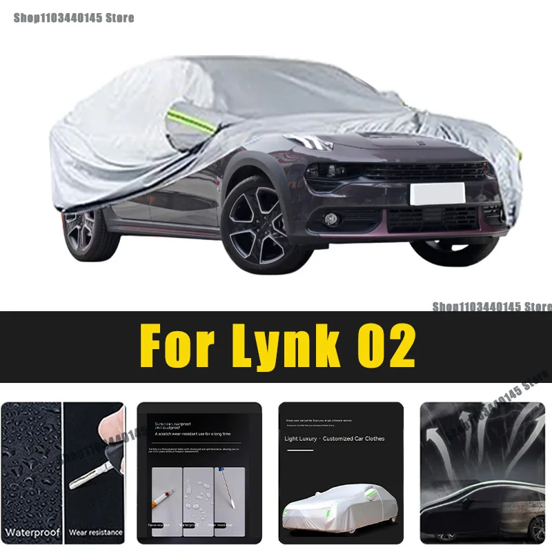 

Full Car Covers Outdoor Sun UV Protection Dust Rain Snow Oxford cover Protective For Lynk 02 Accessories car umbrella