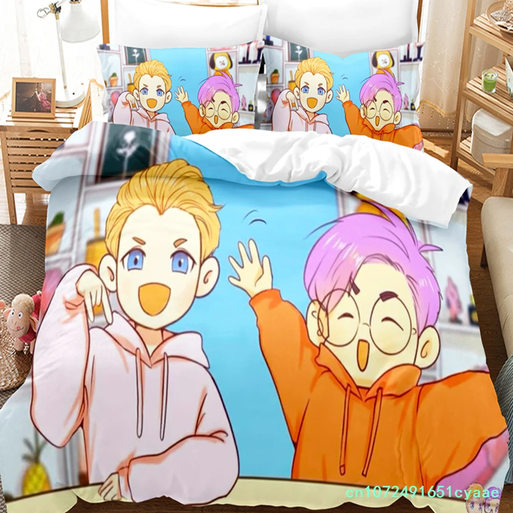 3D Lankybox Bedding Sets Duvet Cover Set With Pillowcase Twin Full Queen King Bedclothes Bed Linen