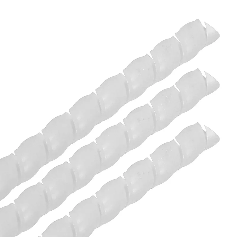 2 m lang, 8/10/12 mm Kabelschutzhülle, spiralförmig umsponnen, flexibler Draht-Organizer, Isolierhülse, Drahtwickelschutz