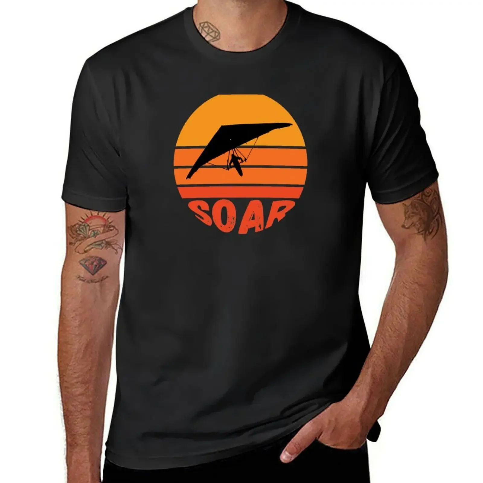 Hang Glider Soar - Hang Glider Graphic T-Shirt kawaii clothes tops sports fans plus sizes t shirt men