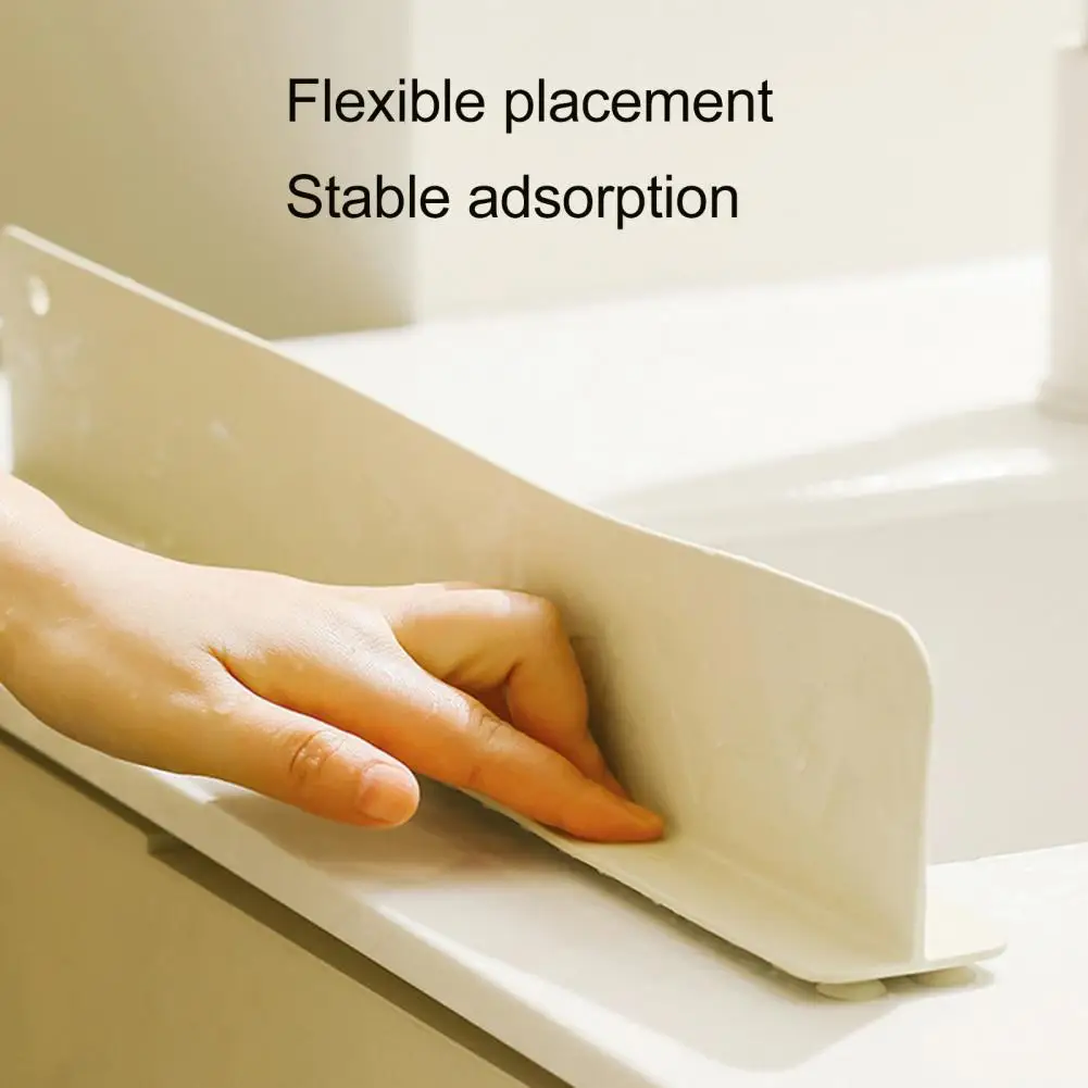 

Sink Splashback Universal Strong Adsorption Good Flexibility Kitchen Water Splash Strip Accessories Kitchen Supplies