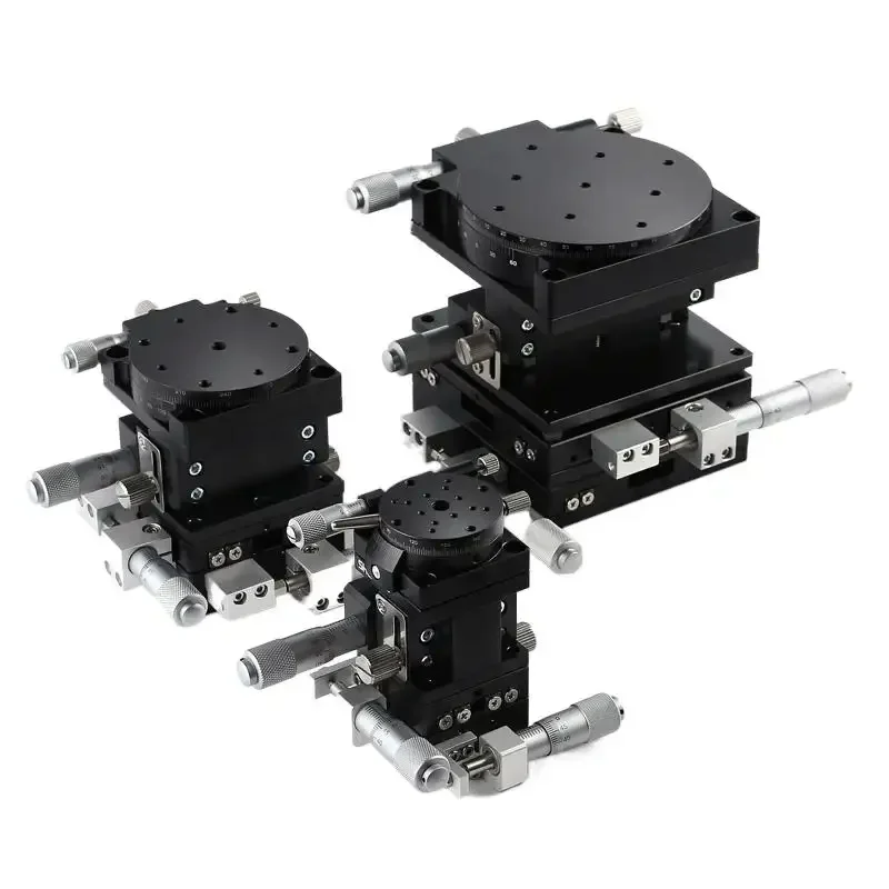 LTP 80-L-2 Professional Factory corrosive Manual Linear Stage XYZR Axis 80 mm*80 mm V-Type Bearing Tuning Sliding
