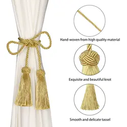 1Pc Room Accessories Tassel Curtain Tieback Fringe Handmade Curtain Tie Backs Hanging Ball Buckle Rope Curtains Holder Bandage