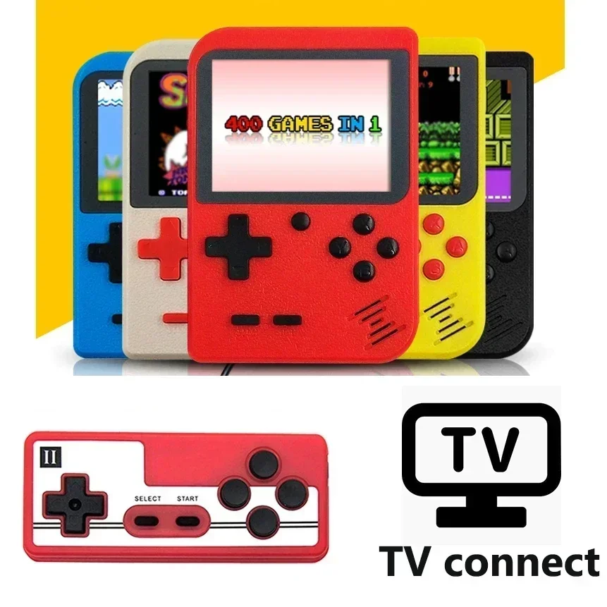 2023 Portable Retro Video Console Handheld Game Advance Players Built-in 400 Games 2.4 Inch Game Console Double Play Gifts