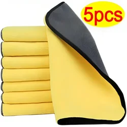 Microfiber Car Wash Toalha, Pano de limpeza, Secagem, Auto Detalhamento, 30 cm, 40 cm, 60cm, 1 Pc, 3 Pcs, 5Pcs