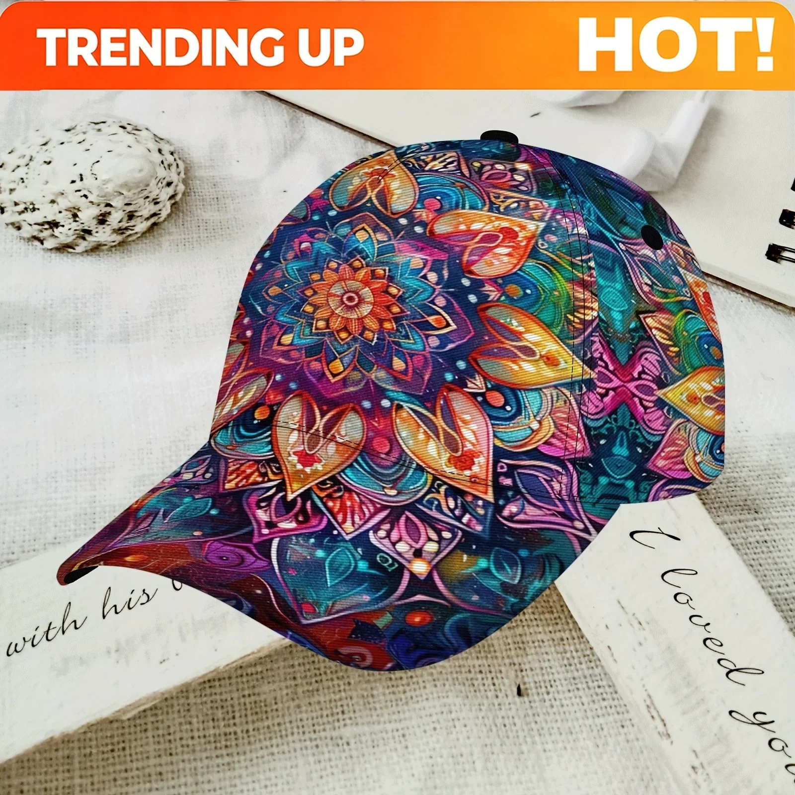 Customization Spiritual Mandala Art Baseball Cap Adjustable Snapback - Zen Hat Suitable For Sports, Travel & Outdoor Activities