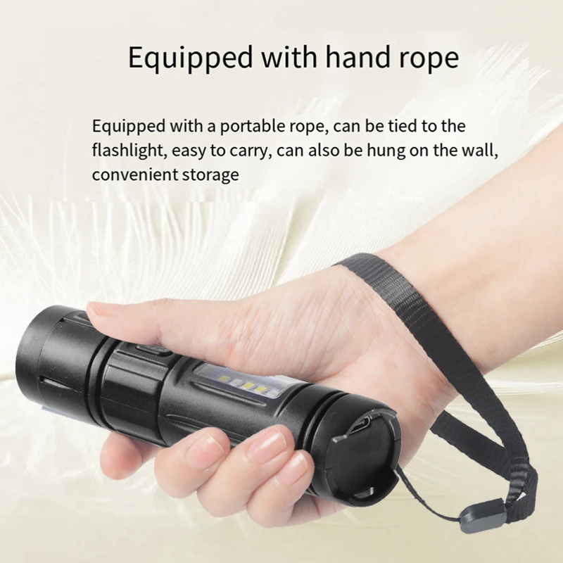 Mini Flashlight Strong Light Rechargeable USB Outdoor Super Bright Long-range Home Emergency Light