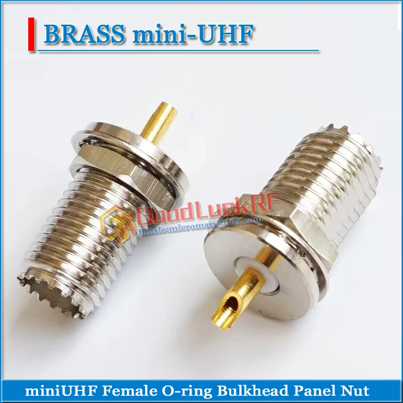 Connector Coax PL259 SO239 mini UHF miniUHF Female O-ring Bulkhead Panel Nut Clip Solder Cup Brass RF Coaxial Adapters