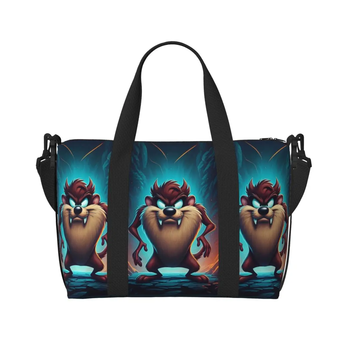 

Изготовленная на заказ большая сумка Tasmanians Devils для женщин, большая вместимость, аниме, тренажерный зал, пляжные дорожные сумки