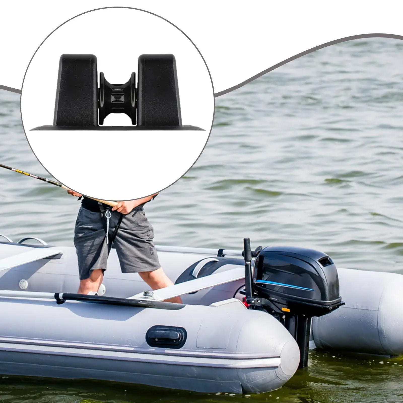 Anchor Tie Off Patch Heavy Duty Accessories Black PVC Inflatable Boat Anchor Holder for Kayaks,Outdoor Canoes Boating Fishing