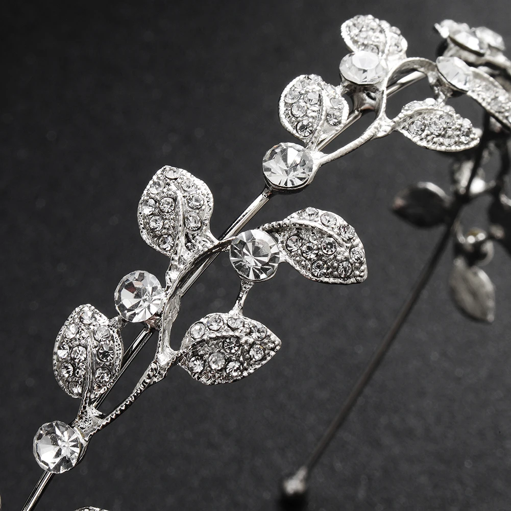 Einfache Kristall Damen Haarbänder Mode Legierung Mori Prinzessin Stirnband Kopfschmuck Party Urlaub Schmuck Haarschmuck Tiara – Detail 12
