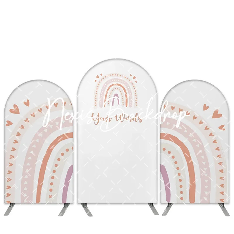 

Double-Sided Rainbow Arch Birthday Backdrop Cover Boho Chiara Party Decorations Simple Baby Shower Birthday Party Banners