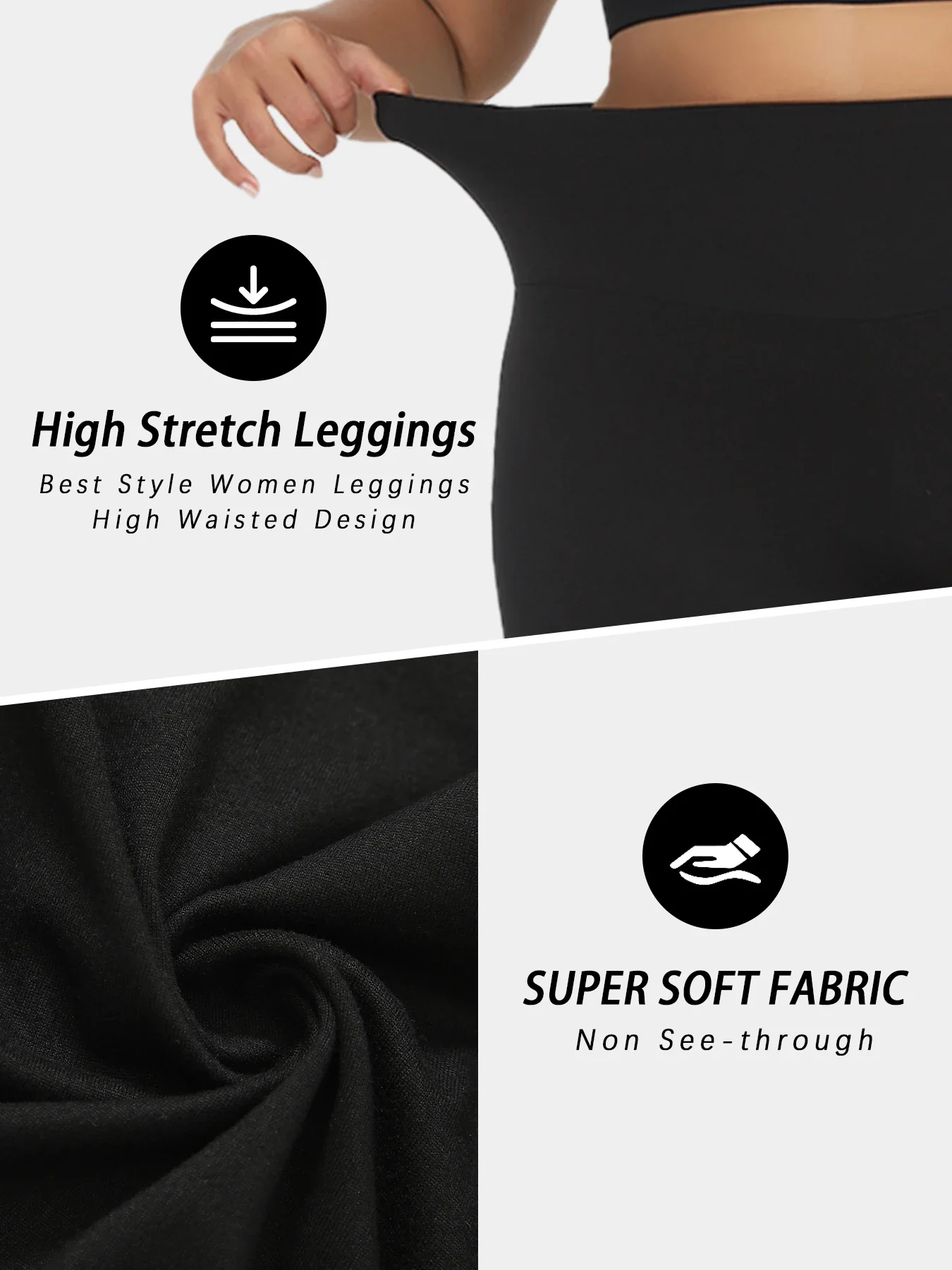 여성용 슈퍼 소프트 레깅스 하이웨이스트 뱃살 보정 시스루 방지 운동 요가 러닝 애슬레틱 푸쉬업 짐 피트니스 레깅스