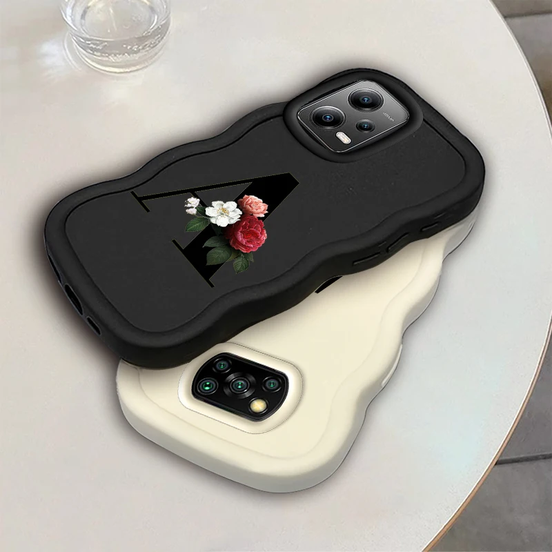 رسالة موضة موجة جراب هاتف ل Xiaomi 14T POCO C50 C51 C55 C65 X3 X5 X6 X7 M6 Pro لينة واقية معكرون غطاء