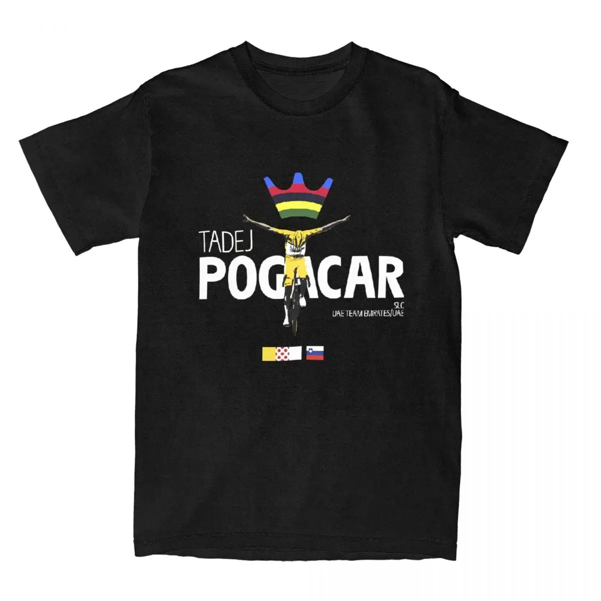 Cotton Clothing Summer Tour-De France Short Sleeves O-Neck Tshirt Large Size Men's Tadej Pogacar Cycling Pogi Team T-Shirts new