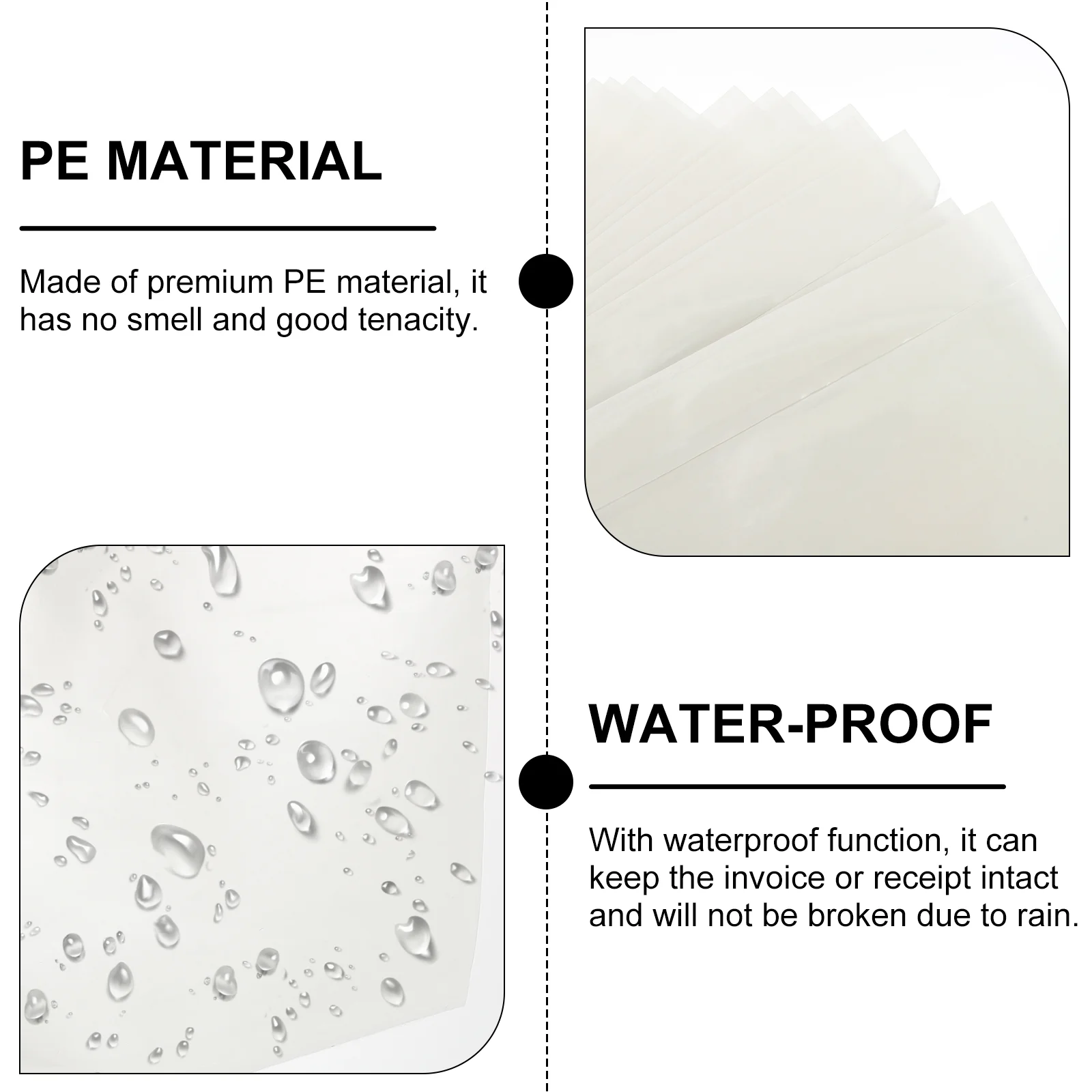 Clear Shipping Label Envelopes Sets, Labels Tag, Packing List Mangas Bolsas, 100 pcs