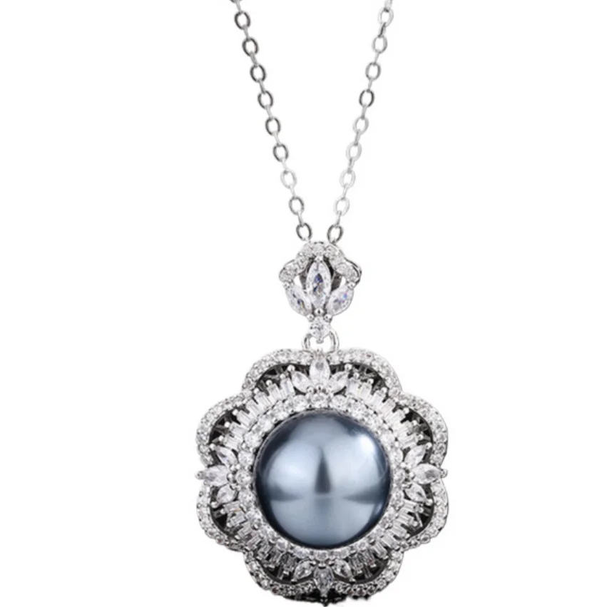 

РЕДКИЕ ОЖЕРЕЛЬЕ-КУЛОН С НАТУРАЛЬНЫМ КУЛЬТУРНЫМ ЧЕРНЫМ ЖЕМЧУГОМ