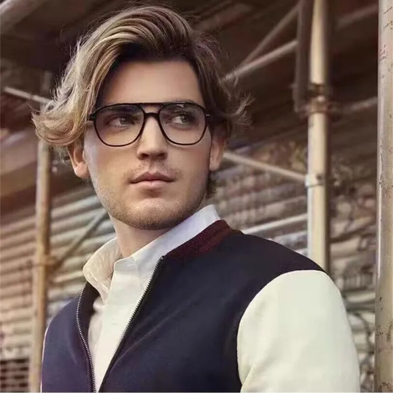 إطار نظارات BJORN-Acetate للرجال والنساء ، طراز تجريبي ، مصمم علامة تجارية ، حجم كبير ، جودة عالية ، نظارات بجسر مزدوج