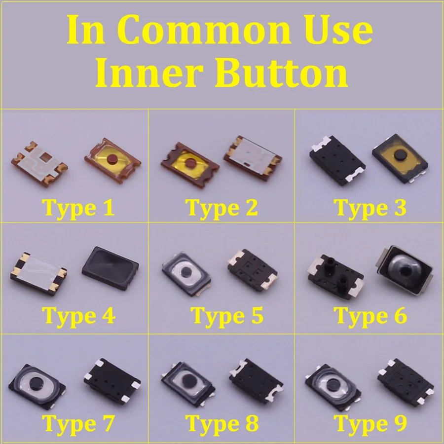 20Pcs/Lot Power On Off Inner Button Control For iPhone Android Huawei Xiaomi mi OPPO Smartphone Volume Switch Replacement Parts