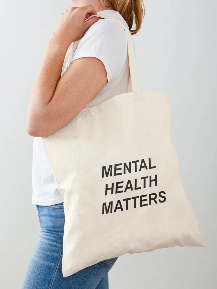 mental health matters Tote Bag reusable shopping bags Handbags women shopping bags foldable Handbags Canvas Tote Bag