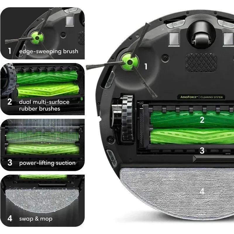 PMD4-iRobot Roomba Combo j5 Robot - 2-in-1 Vacuum with Optional Mopping,Identifies &Avoids Obstacles Like Pet Waste & Cords,