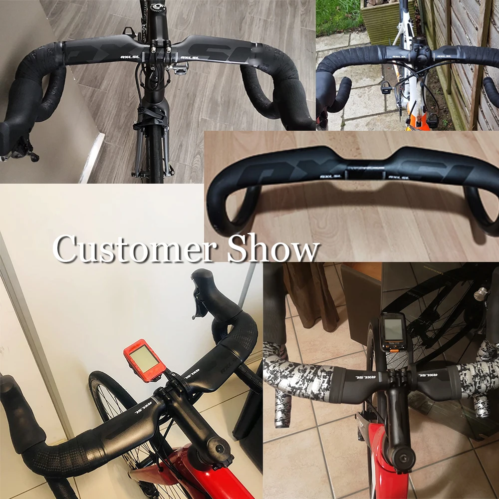 RXL SL-Bicycle Handlebar, Road Bike Handlebars, Bent Bar, Carbon Handlebar, 400mm, 420mm, 440mm, Bicycle Accessories