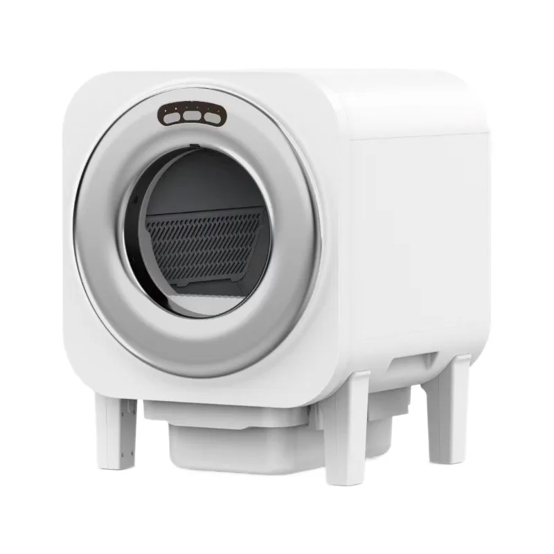 Intelligent automatic plastic cat litter box with bathroom and accessories