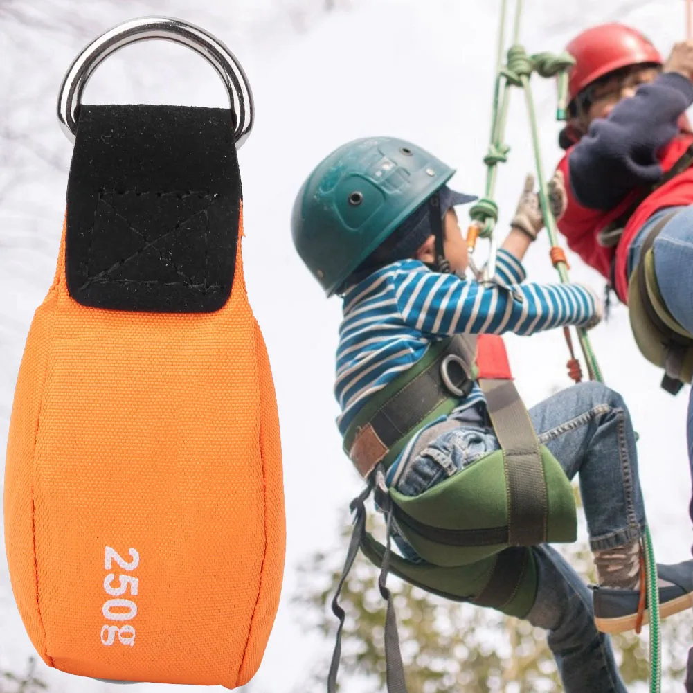 Kletter-Wurfseil-Tasche Orange Nylon Mehrzweck-Kletterseil-Tasche Kleine Sandsäcke für Felsklettern
