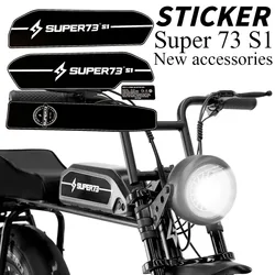 FOR Super 73 S1 S2 RX 73-S1 Electric Bike Track Racing Battery Sticker Decal Offroad Racing Flat Replacement Universal Accessory