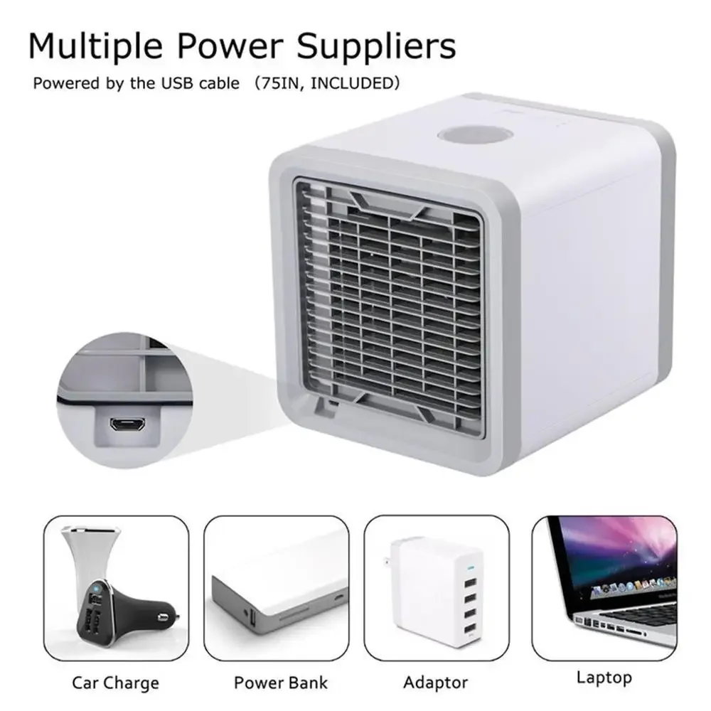 Fans Mini Air Conditioner USB Air Cooler Humidifiers Purifier Table Fan Home Office Refrigerating