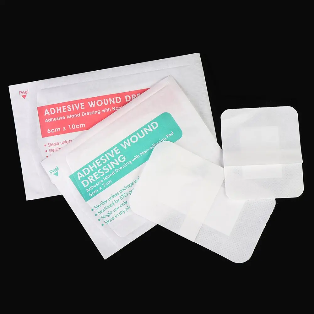 5/10Pcs 6x7cm 6x10cm Self-adhesive Aid Bandage Breathable Multi-sizes Large Wound Bandage Non-woven Transparent