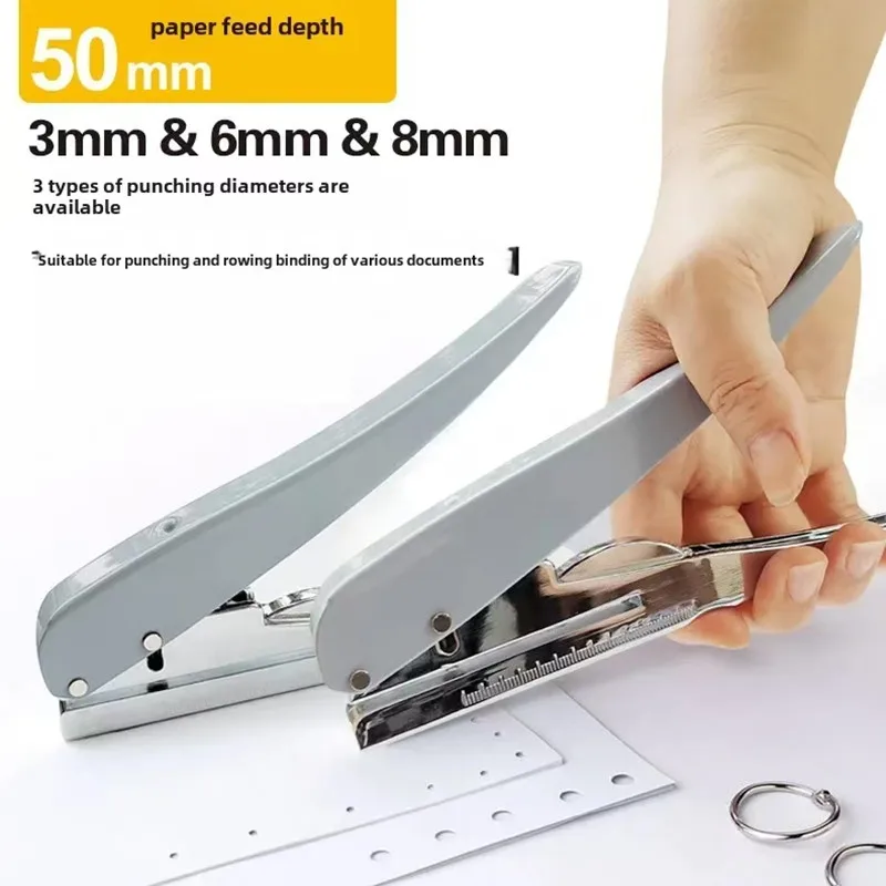 

Multifunctional Hole Punch Machine Manual Single Hole Student Stationery Binder Paper Puncher Multi-functional Drill