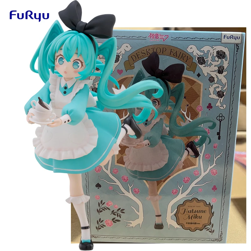 フリュー-テニトール-デスクトップフェアリー-初音ミク-アリス-インクレディブルカントリーver-pvc-16cm-アニメアクションフィギュアモデルコレクション玩具